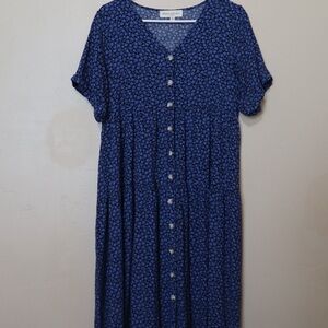 Brass and Roe Navy Floral Top